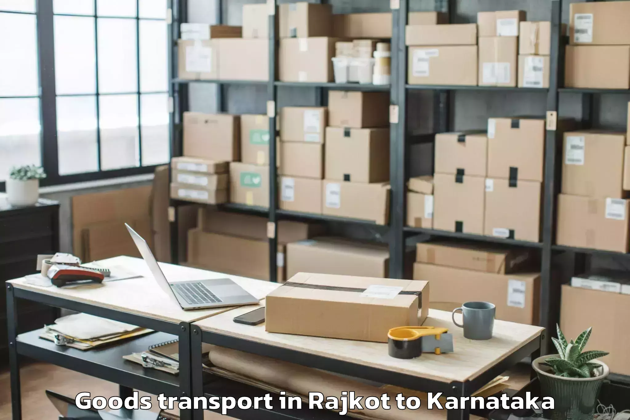 Book Rajkot to Cmr University Bangalore Goods Transport Online